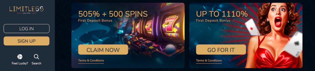 Limitless Casino Welcome