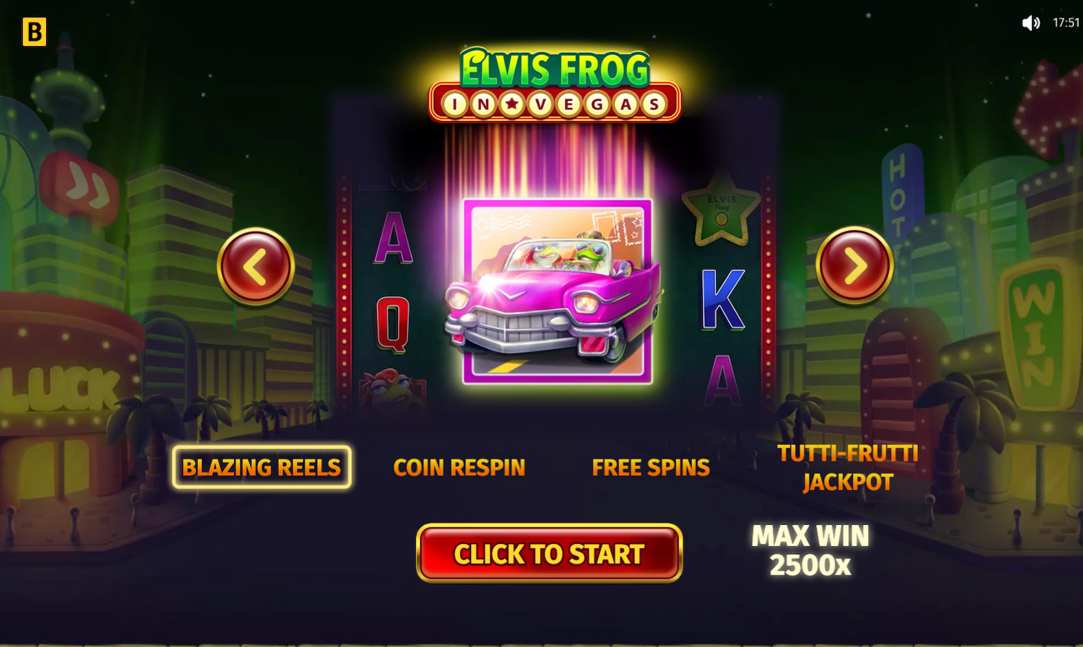 Elvis Frog in Vegas Pokie