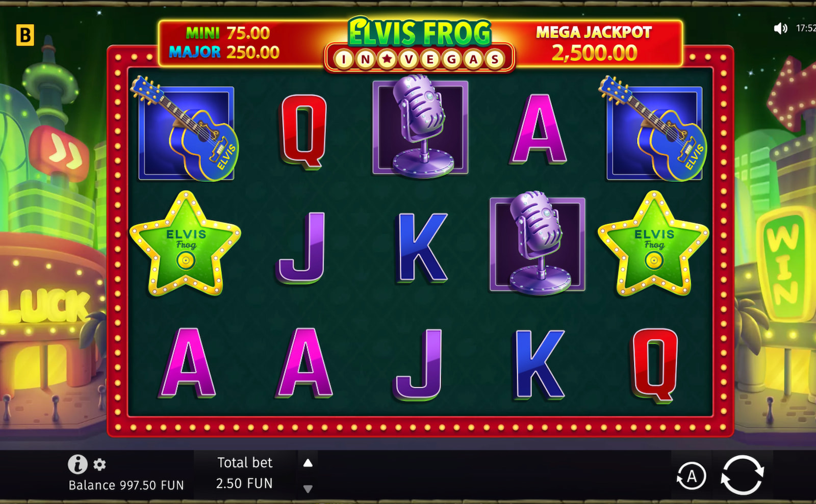 Elvis Frog in Vegas Slot