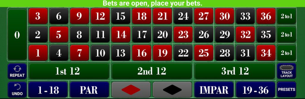 European Roulette Demo