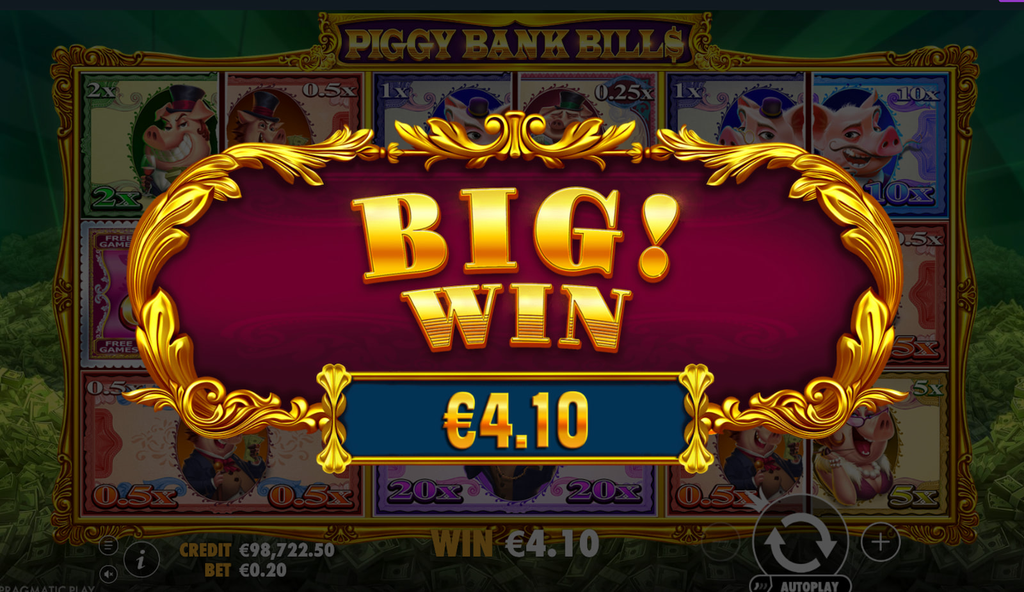 Piggy Bank Bills Win