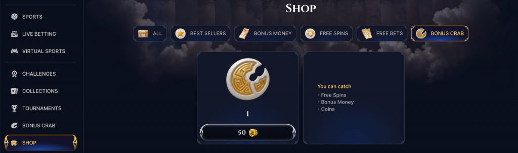 Cazeus Bonus Crab